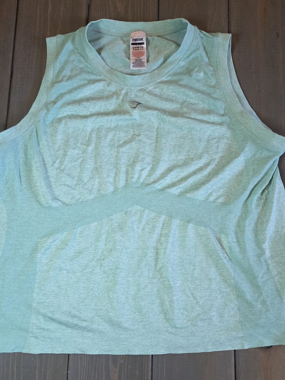 Gymshark Seamless Tank Top Mint Green Sleeveless Workout Top Size L